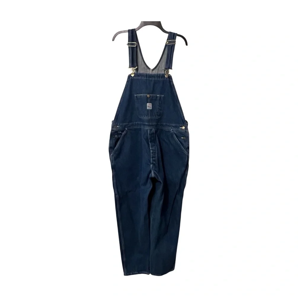 Pointer Bib Overalls W40 L-S Vintage Cotton Button Fly‎ Made USA 40 x 29 - Picture 2 of 12